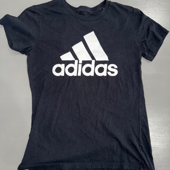 Adidas Amplifier Tee Black T Shirt Logo Graphic Short Sleeve Top - Picture 1 of 3